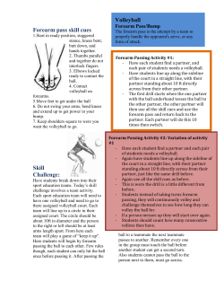 Skill Cue Card for forearm pass (word)