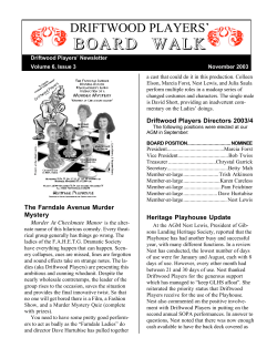 board walk - Driftwood Players