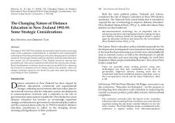 The Changing Nature of Distance Education in New Zealand 1992