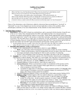 Conflicts of Law Outline_Steinhardt