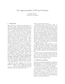 The Approximability of NP