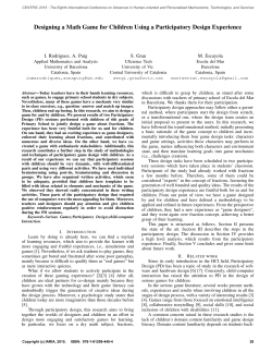 Designing a Math Game for Children Using a