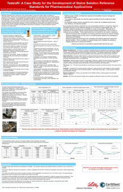 Tadalafil: A Case Study for the Development of Stable Solution