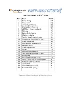 Team Series Points Standings