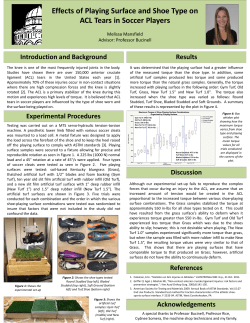 Effects of Playing Surface and Shoe Type on ACL Tears in Soccer