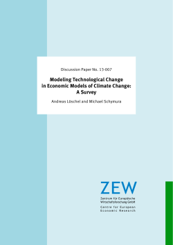 Modeling Technological Change in Economic Models of