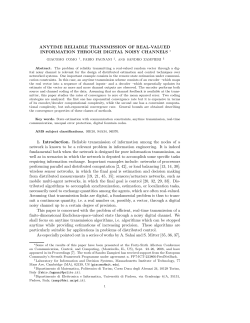 ANYTIME RELIABLE TRANSMISSION OF REAL