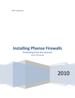 Installing Pfsense Firewalls