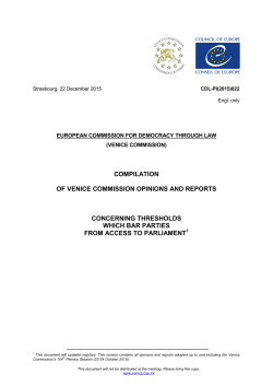 compilation of venice commission opinions and reports concerning