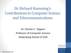 Richard Hamming - Seidenberg School of CSIS