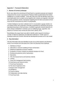 Appendix 1 - Framework Elaboration Review of Current Landscape