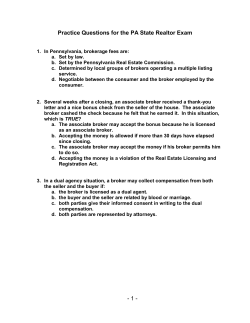 Practice Questions for the PA State Realtor Exam