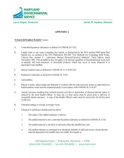 List of Acceptable and Unacceptable Materials