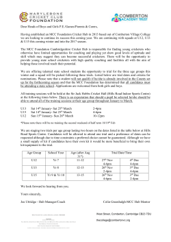 The MCC has recognised that Cricket is now not played in 78% of