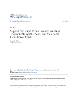 Support for Gestalt Versus Business-As