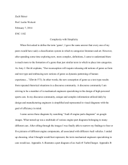 Zach Heiser Prof. Leslie Wolcott February 7, 2014 ENC 1102