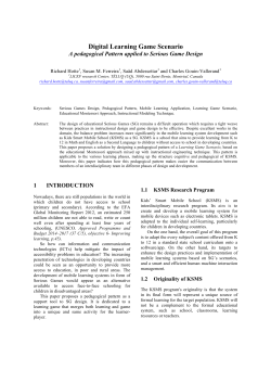 Digital Learning Game Scenario - R -libre