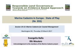 Marine Cadastre in Europe : State of Play (Nr. 355)