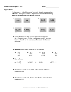 Decimal Ops 2.1 ACE - IC Imagine Network