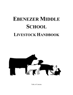Livestock Handbook - Effingham County Schools