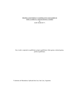 PROPER AND PERFECT COOPERATIVE EQUILIBRIUM FOR
