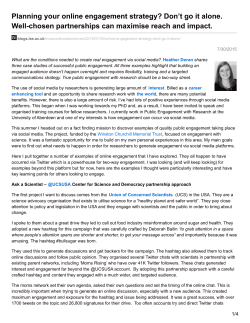 Planning your online engagement strategy? Don`t go it alone. Well