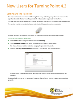 New Users for TurningPoint 4.3