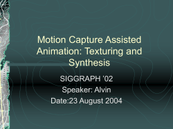 Motion Capture Assisted Animation: Texturing