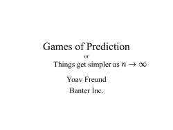 Games of Prediction