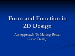 Form and Function in 2D Design