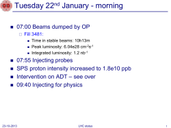 08:30 meeting - LHC commissioning