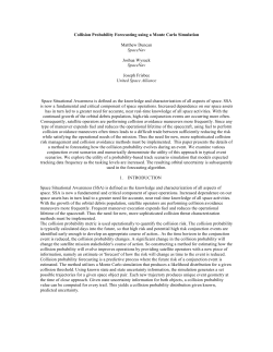 Collision Probability Forecasting using a Monte Carlo Simulation