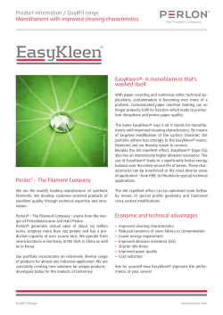 Product information / QualiFil range Monofilament with improved
