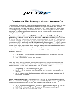 Considerations When Reviewing an Outcomes Assessment