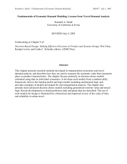 Fundamentals of Economic Demand Modeling