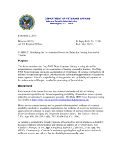 FL 10 035 Hearing Loss - VFW Department of Illinois Service