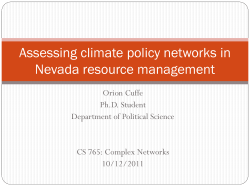 Assessing climate policy networks in Nevada resource management