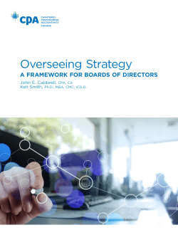 Overseeing Strategy: A Framework for Boards of