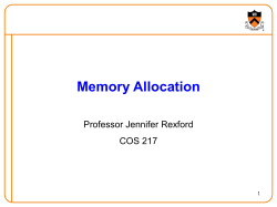 Memory Allocation - Cs.princeton.edu