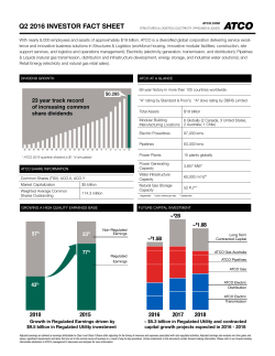 q2 2016 investor fact sheet