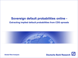 Sovereign default probabilities online