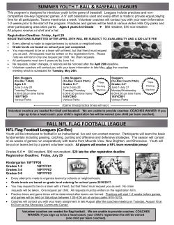 fall nfl flag football league