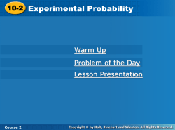 Experimental probability