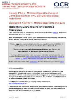 Microbiological techniques