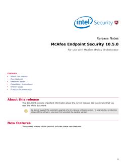 Endpoint Security 10.5.0 Release Notes