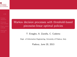 Markov decision processes with threshold-based