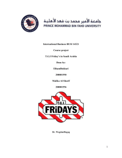 TGI Friday`s in Saudi Arabia