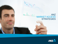 ANZ MARKET ACCESS STRATEGIES