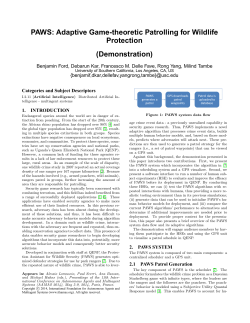 PAWS: Adaptive Game-theoretic Patrolling for