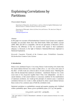 Explaining Correlations by Partitions